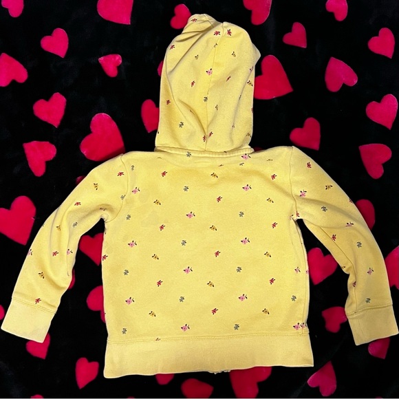 Gap yellow zip up hoodie with flowers
kids size small (6-7) - Picture 2 of 2